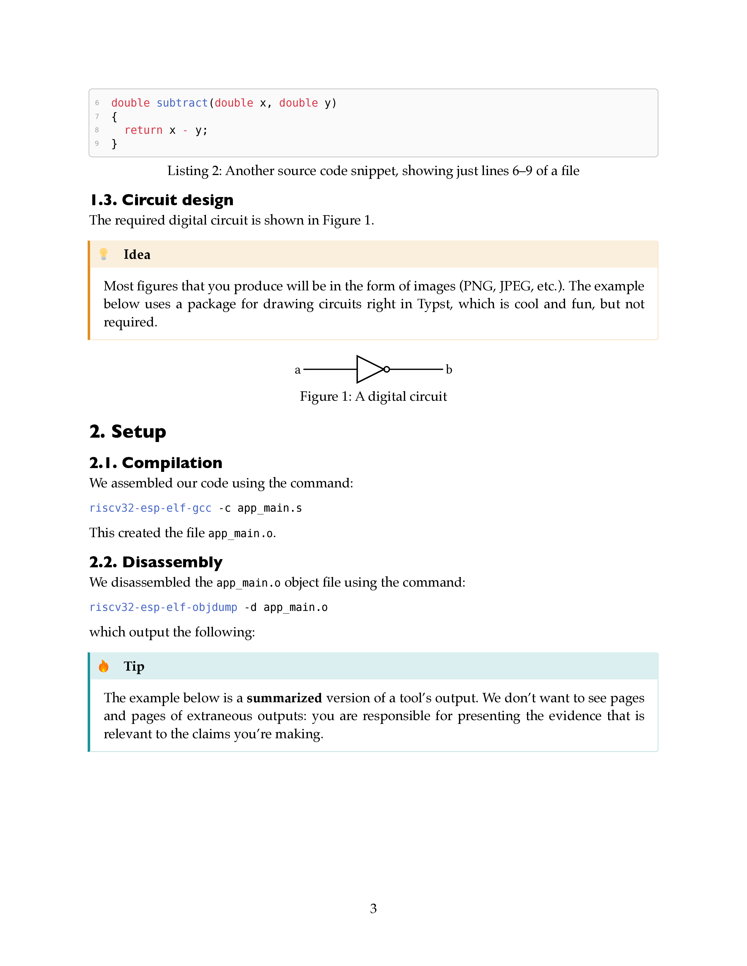 Page 0 of example lab report
